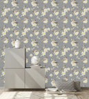 Elegant Birds on Flowers Wallpaper Vogue