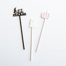 Whimsy Halloween Party Drink Stirrers, Set of 12