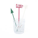 Modern Christmas Drink Stirrers, Set of 12