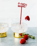 Modern Christmas Drink Stirrers, Set of 12