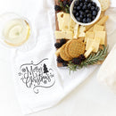 Merry Christmas Cotton Canvas Kitchen Tea Towel