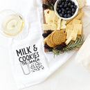 Milk and Cookies for Santa Cotton Canvas Christmas Kitchen Tea Towel