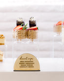 Wooden Buffet Food Name Sign