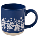 Blue Floral 14oz. Stoneware Coffee Mug