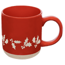Holly 14 oz Red Stoneware Coffee Mug