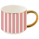 Red Stripe 14 oz Gold Handle Coffee Mug