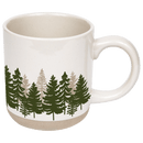 Forest 14 oz Cream Stoneware Coffee Mug