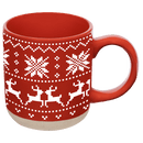 Red Fair Isle Sweater 14 oz Stoneware Coffee Mug