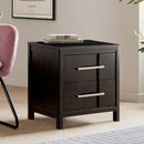Berenice 23" Transitional Solid Wood 2-Drawer Nightstand