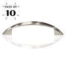 Curve Wide Footed 3 in. (76mm) Satin Nickel Drawer Pull (10-Pack)
