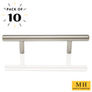 Round Bar 3 in. (76mm) Satin Nickel Drawer Pull (10-Pack)