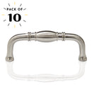 Traditional 3 in. (76mm) Satin Nickel Drawer Pull (10-Pack)