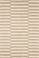 Idaho Broken-Striped Beige Area Rug