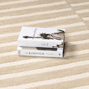 Idaho Broken-Striped Beige Area Rug