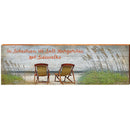 Sebastian Beach Chairs and Margaritas | Wall Art Print on Real Wood