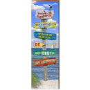 Dave & Robin's Beach Sailboat Directional | Wall Art Print on Real Wood