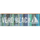 Vero Beach Sail Boat Blue | Wall Art Print on Real Wood