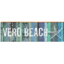 Vero Beach Starfish Blue | Wall Art Print on Real Wood