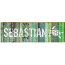 Sebastian Sea Turtle Green | Wall Art Print on Real Wood