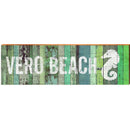 Vero Beach Sea Horse Green | Wall Art Print on Real Wood