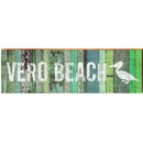 Vero Beach, Florida Pelican Wooden Sign | Wall Art Print on Real Wood