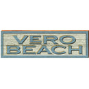 Vero Beach Coastal White Sign | Wall Art Print on Real Wood