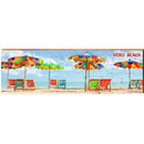 Vero Beach Colorful Beach Umbrellas | Wall Art Print on Real Wood