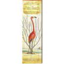 Welcome to Palm Beach Flamingo | Wall Art Print on Real Wood