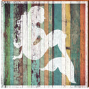 Mermaid Colorful Sign | Wall Art Print on Real Wood