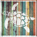 Sea Turtle Colorful | Wall Art Print on Real Wood
