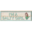 I'm A Salty Girl Mermaid White | Wall Art Print on Real Wood