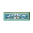 Oak Island Triple Shells Water Latitude Longitude | Wall Art Print on Real Wood