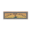 Oak Island Mermaid Sunburst Latitude Longitude | Wall Art Print on Real Wood