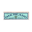 Oak Island Sea Turtle Green Latitude Longitude | Wall Art Print on Real Wood