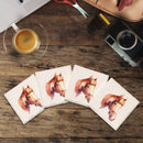 Horse Face | Drink Coaster Set of 4 | Absorbent Ridged Ceramic with Cork Backing