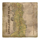 Appalachian Trail Classic Map | Drink Coaster Set (of 4) | Absorbent Ridged Ceramic with Cork Backing
