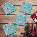 Holiday Christmas Candy Cane | Drink Coaster Set