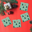 Holiday Christmas Tree | Drink Coaster Set