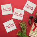 Holiday Christmas Dear Santa | Drink Coaster Set