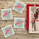 Holiday Christmas Wonderful Time | Drink Coaster Set