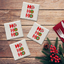 Holiday Christmas Santa Ho Ho Ho | Drink Coaster Set