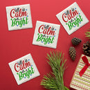 Holiday Christmas All is Calm | Drink Coaster Set