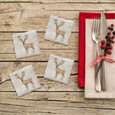 Holiday Christmas Reindeer | Drink Coaster Set