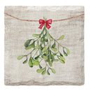 Holiday Christmas Mistletoe | Drink Coaster Set