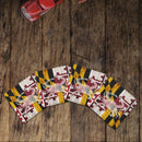Maryland Crab State Flag Coasters | Drink Coaster Set of 4 | Absorbent Ridged Ceramic with Cork Backing