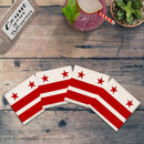 Washington D.C. Flag |Drink Coaster Set
