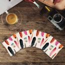 Colorful Feathers |Drink Coaster Set