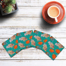 Under The Sea Teal |Drink Coaster Set