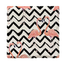 Chevron Flamingos |Drink Coaster Set