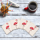Watercolor Flamingos | Drink Coaster Set